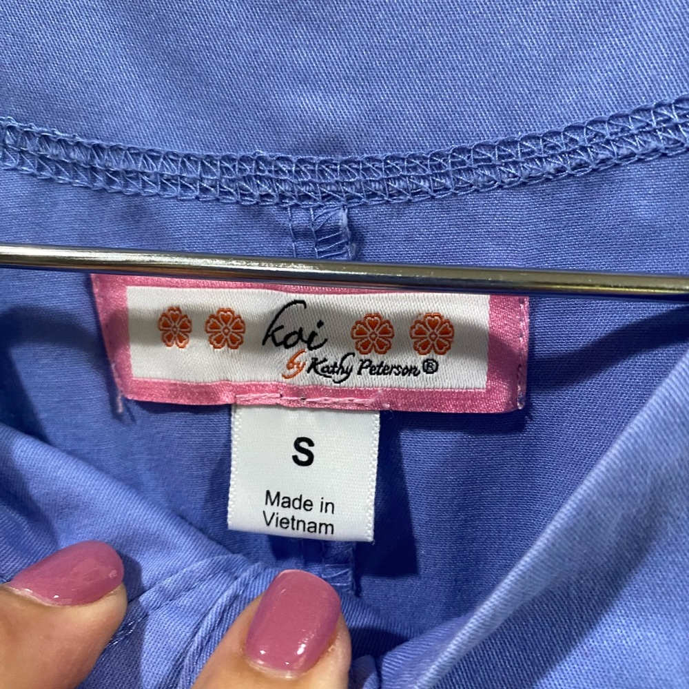 Koi Cel Blue Scrub Jacket Size Small - Picture 5 of 5